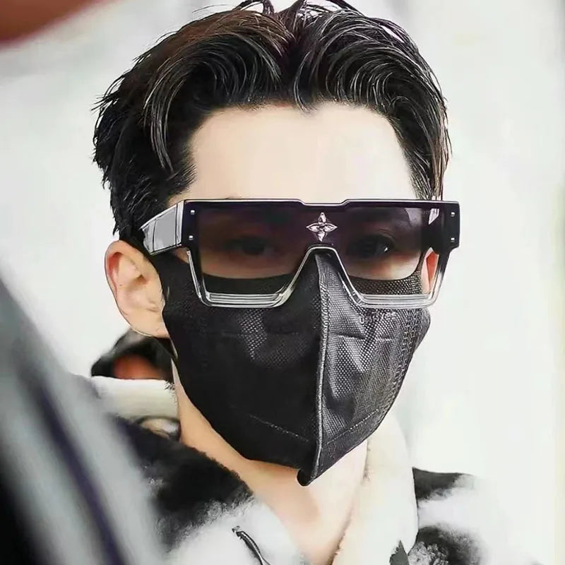 Oversized Sunglasses Men Fashion Square Sun Glasses Luxury Male Vintage Glasses Women Brand Designer Eyewear Oculos De Sol